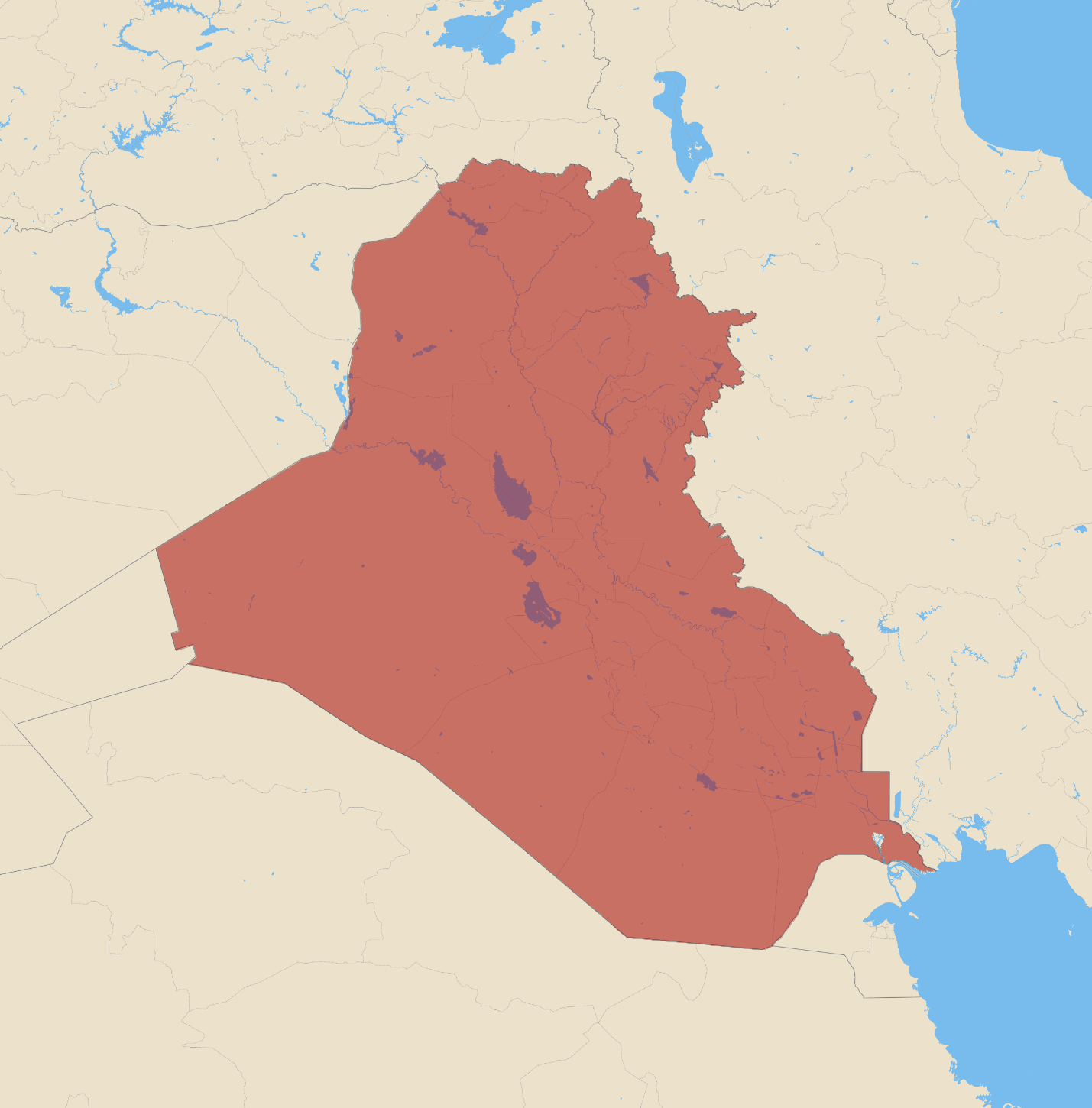 Irak Kaarten Bevolking En Statistieken