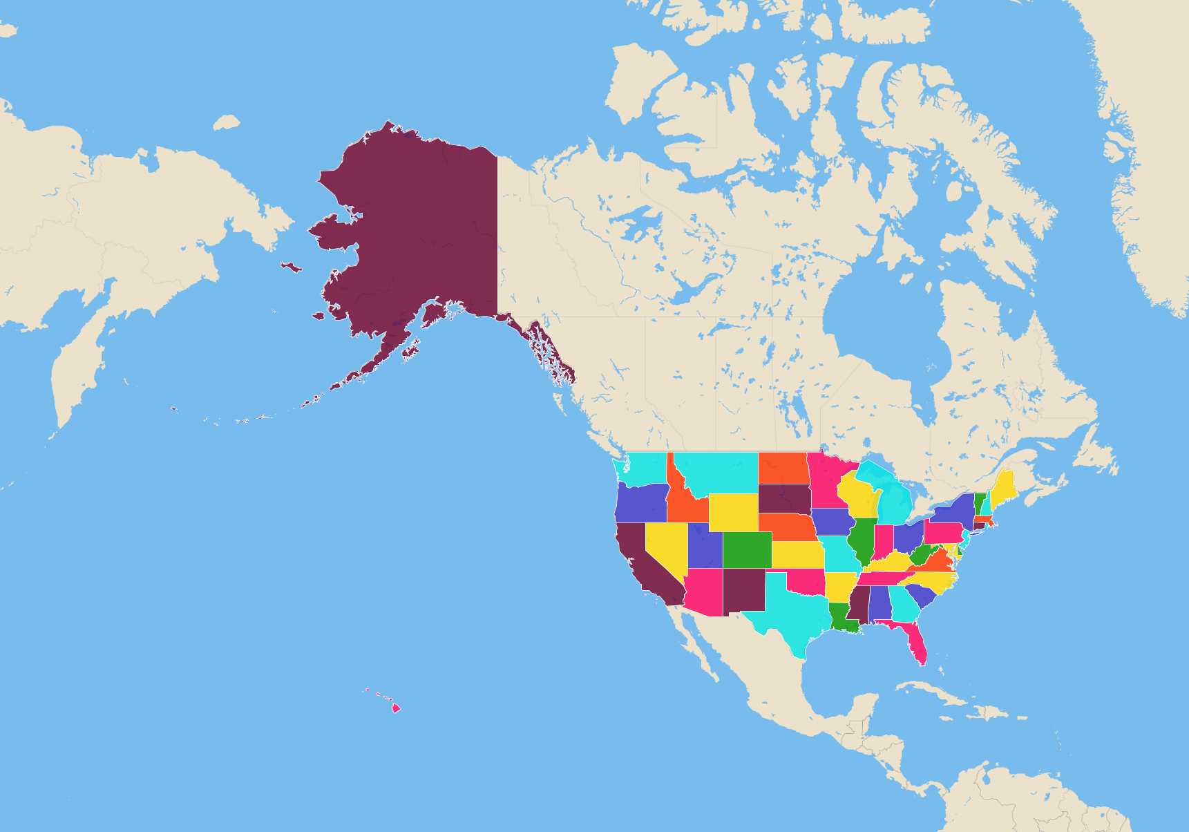 Lijst van staten van de Verenigde Staten van Amerika - AtlasBig.com